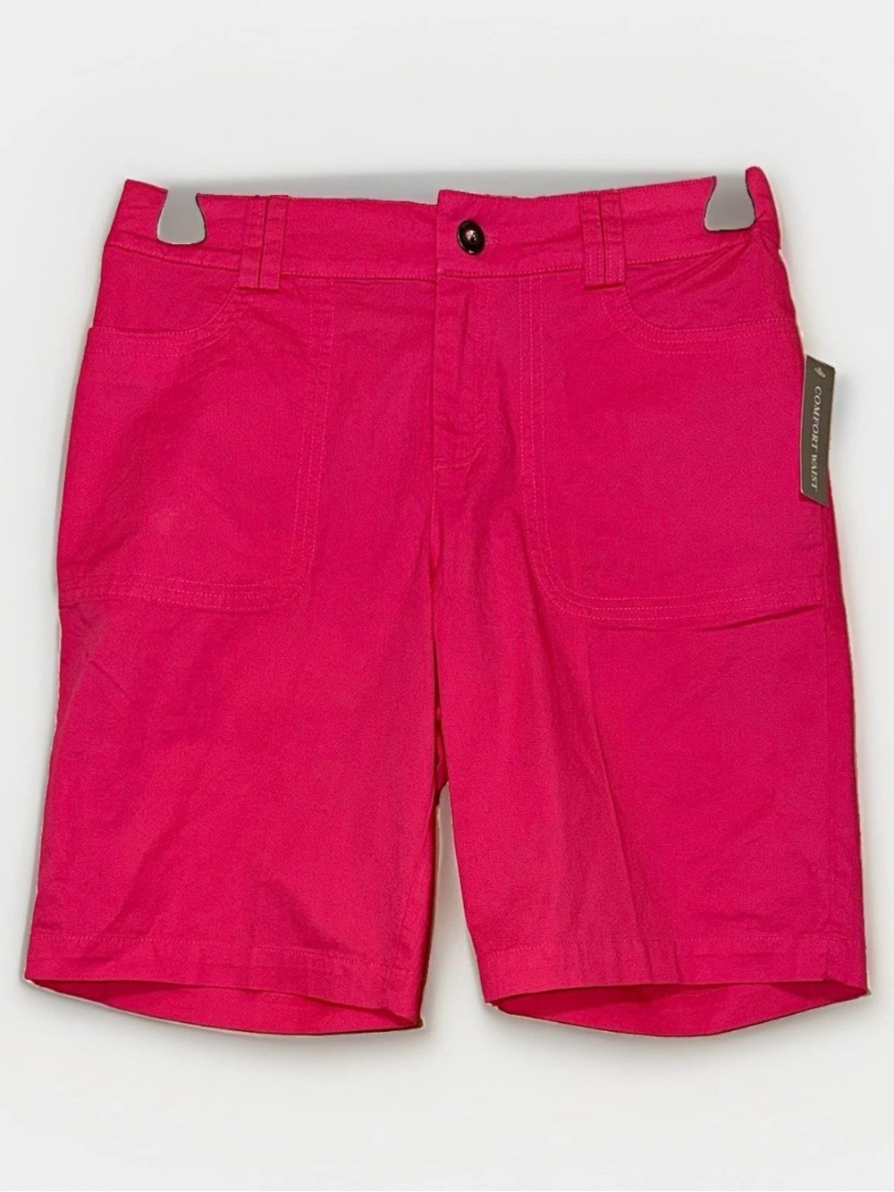 Christopher & Banks Womens Sz 4 Hot Pink Bermuda Shorts Modern Fit Comfort Waist